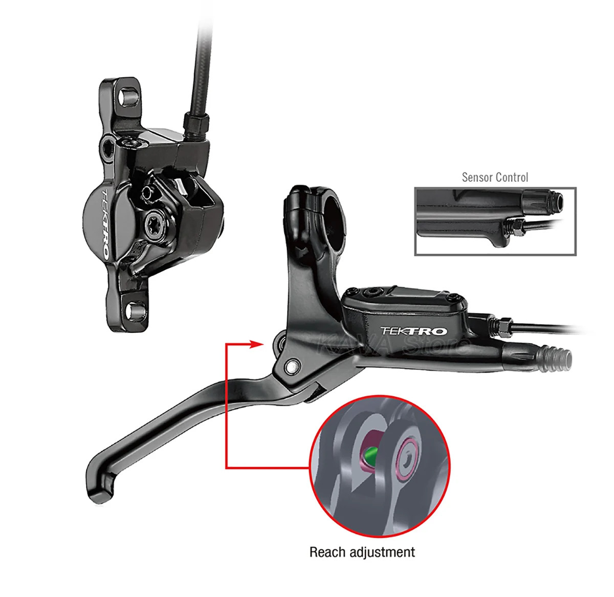 Bgsha Ensemble de Freins à Disque Hydrauliques pour Vélo Électrique Levier de Frein avec Rotor Bgsha Ensemble de Freins à Disque Hydrauliques pour Vélo Électrique Levier de Frein avec Rotor