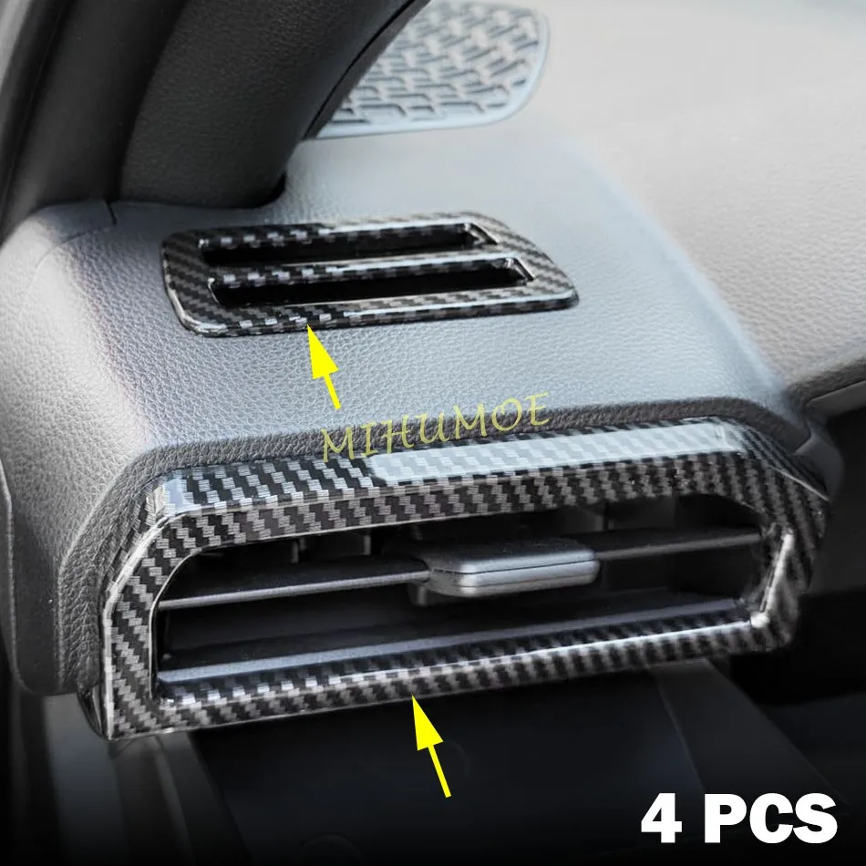 

Для 2024 2025 Toyota Tacoma 4Runner, углеродное волокно, внутренняя центральная консоль, боковая крышка вентиляционного отверстия, накладки, автомобильные аксессуары