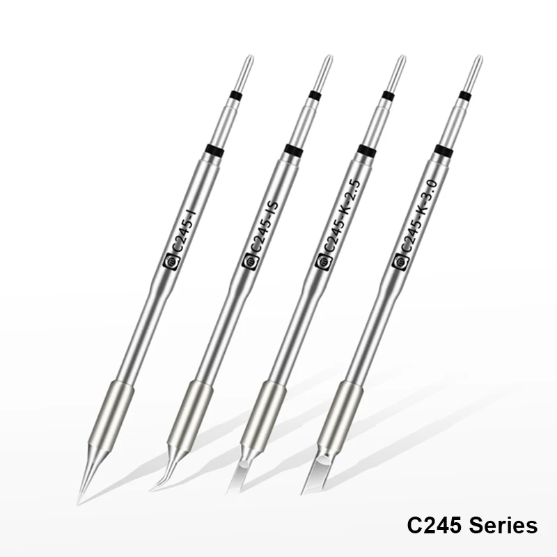 AMAOE C210 C245 Welding Iron Head for Constant Temperature Welding Station Multi-layer Electroplating Straight/Curved Tip