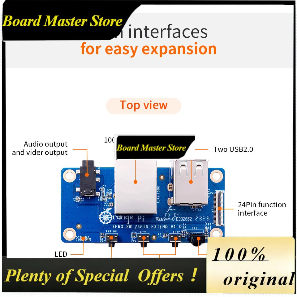 BoMaSOrange Pi Zero 2W Expansion Board Interface Board Suitable For Orange Pi Zero2 W Board