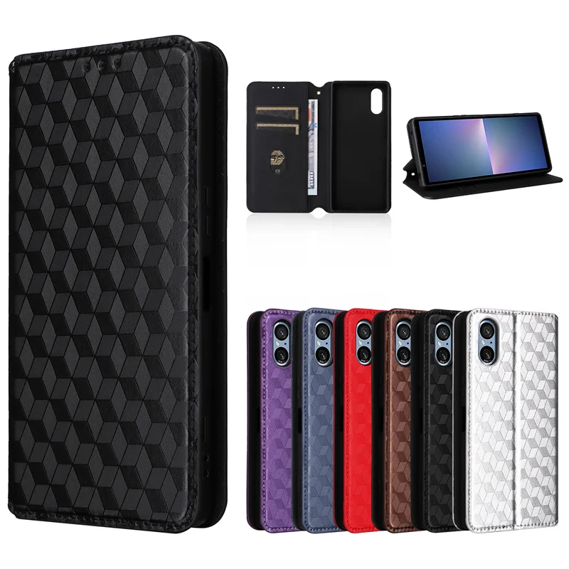 Wallet Cover For Sony Xperia 5 V Magnetic Card Flip Leather Stand Phone Protective Case For Sony Xperia 5 V 5V 2023 Case