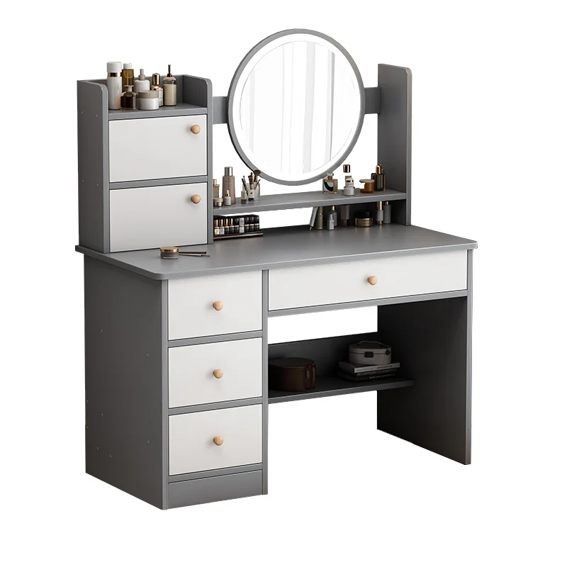 Dressing Table Bedroom Modern Minimalist Makeup Cabinet  Small Desk Dresser Integrated