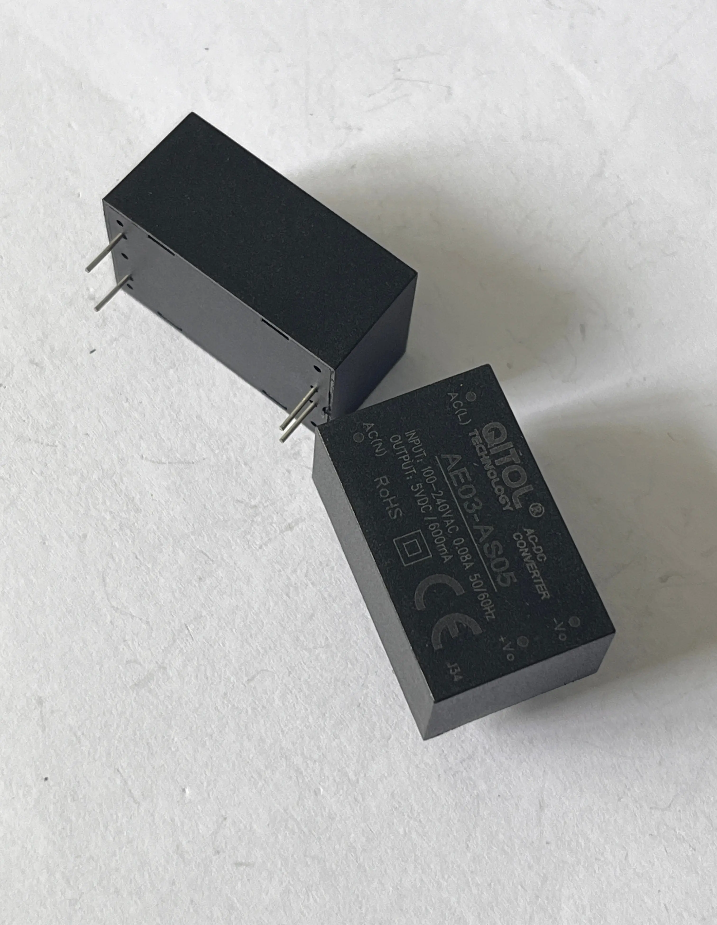 

3W AE03-AS05 AC-DC Power Converter 220V to 5V0.6A Step-Down Switching Supply Compatible with CE/RoHS Modu 5V Output