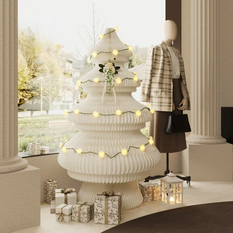 Decoration Christmas Tree Large Decoration Commercial Light-Emitting Christmas Foldable Storage