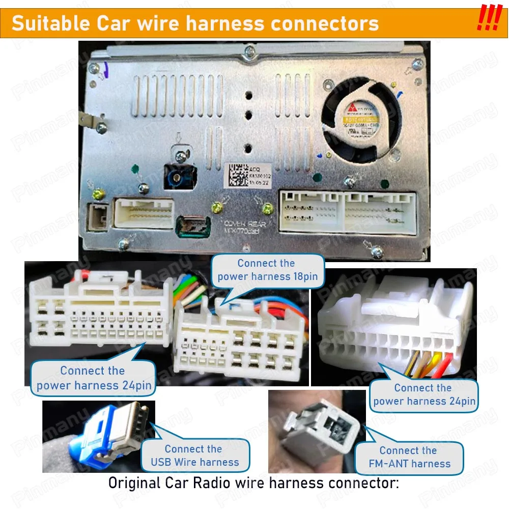 Auto-Radio-Kabelanschluss 16-poliger Audio-Stromkabeladapter HYC4 für Hyundai KIA Ceed K5 AVN Haupteinheit – Detail 6