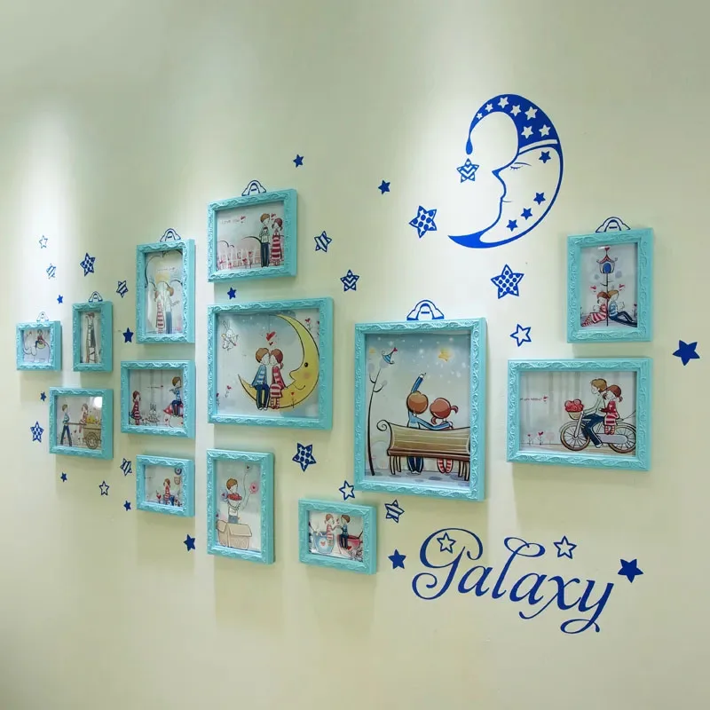 5/7/10inch Combination Picture Frame Wood Frames For Pictures Wall Cute Cartoon Children's Room Wall Decoration Photo Frame