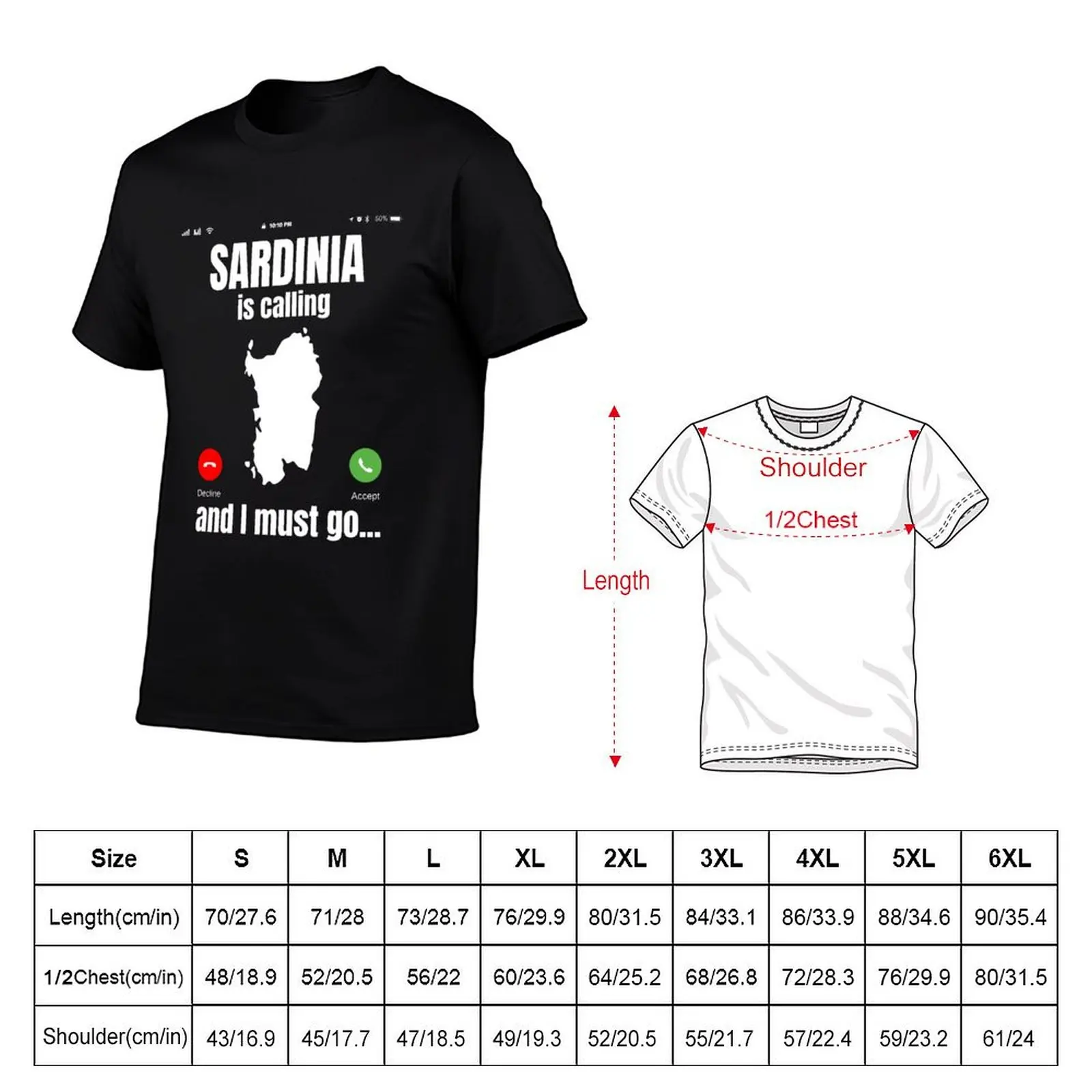 Sardinia Is Calling T-Shirt custom shirt plus sizes t shirt for men