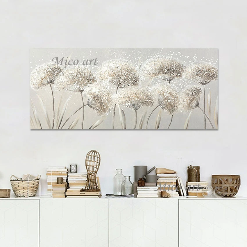 

Flower Painting Designs Picture, Beautiful Scenery, Unframed, Modern Textured Wall Art, Acrylic Abstract Canvas, Oil Painting