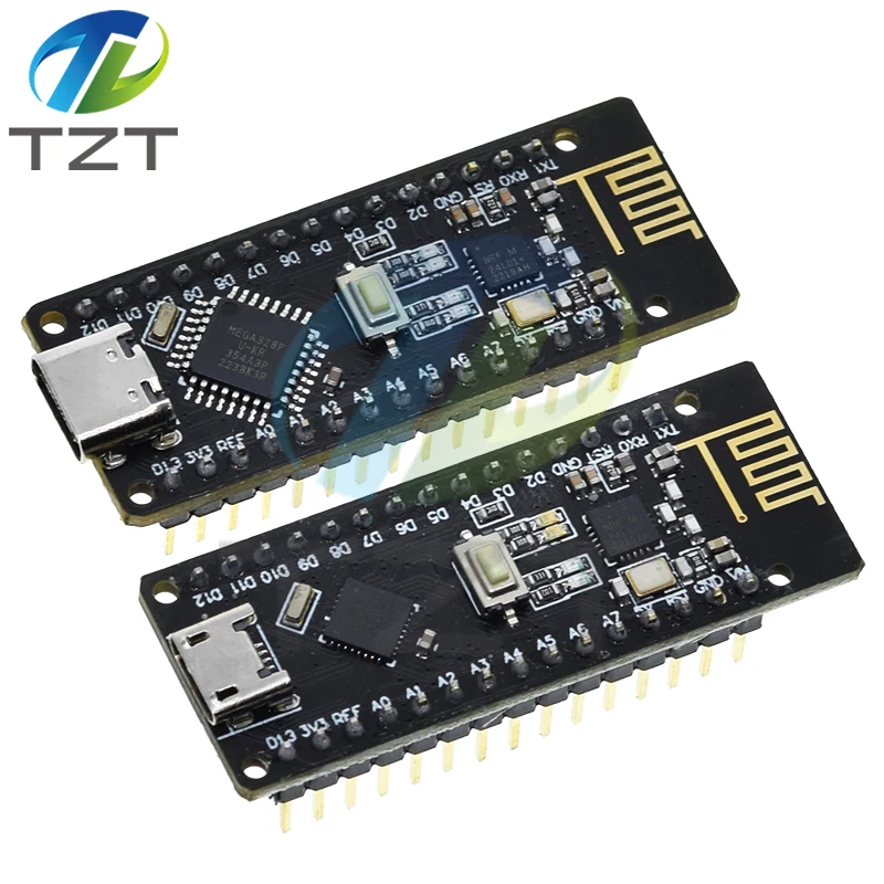 Imagem -05 - Tzt Rf-nano Placa Micro Usb sem Fio para Arduino Integrate V3.0 Atmega328p Qfn32 5v 16m Ch340 Nrf24l01 2.4g