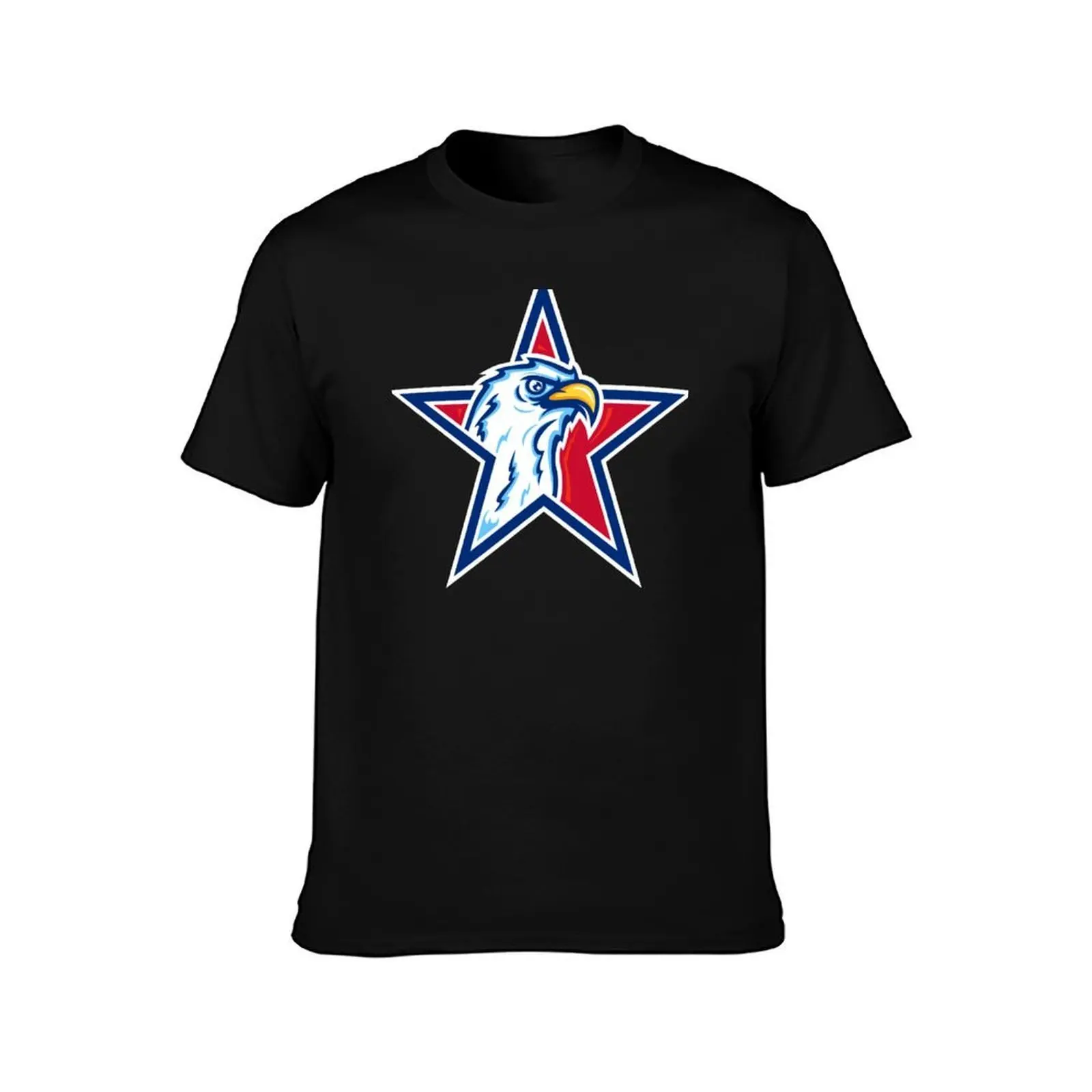 American Bald Eagle T-Shirt, Summer Casual Cotton Tee, Oversized Streetwear Tops, Vintage Graphic Print, Loose Fit Short Sleeve