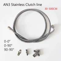 Manguera de Freno de Acero Inoxidable Trenzado AN3 M10*1.0mm/M12*1.0mm/Tres Vías-M10*1 para Motocicleta, Tubo de Combustible 0-90 ° Opcional