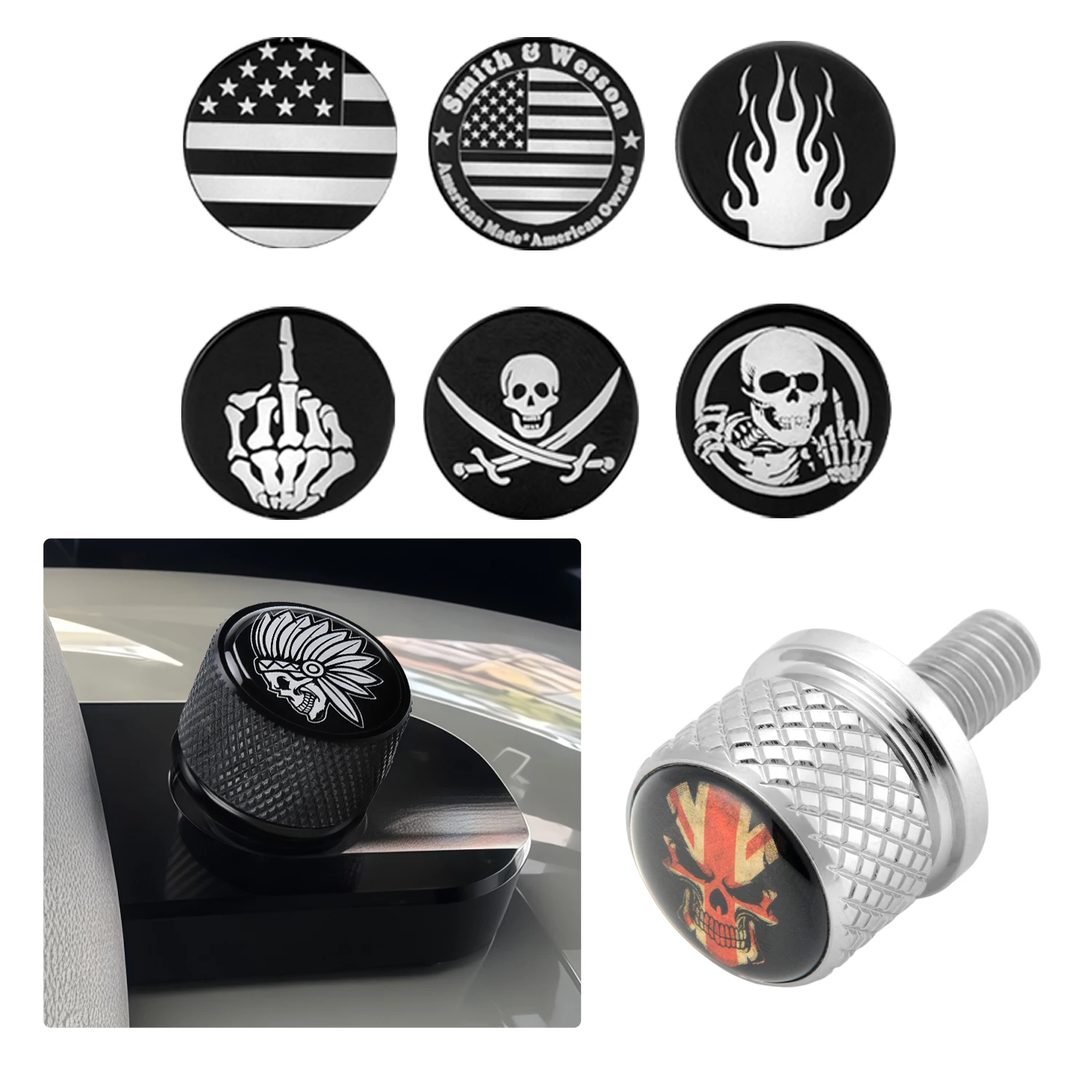 

Motorcycle Accessories Seat Bolt Tab Screw Fit For Harley Touring Electra Glide Road Street Glide Softail Fat Boy Dyna Sportster