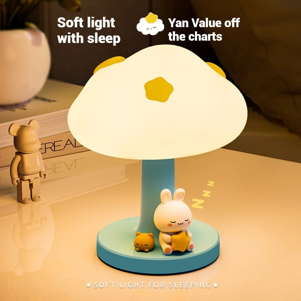 Cloud Shaped Silicone Tap Light USB Rechargeable Bedside Lamp Night Light for Nursery Birthday Gift for Girls Lighting Decor