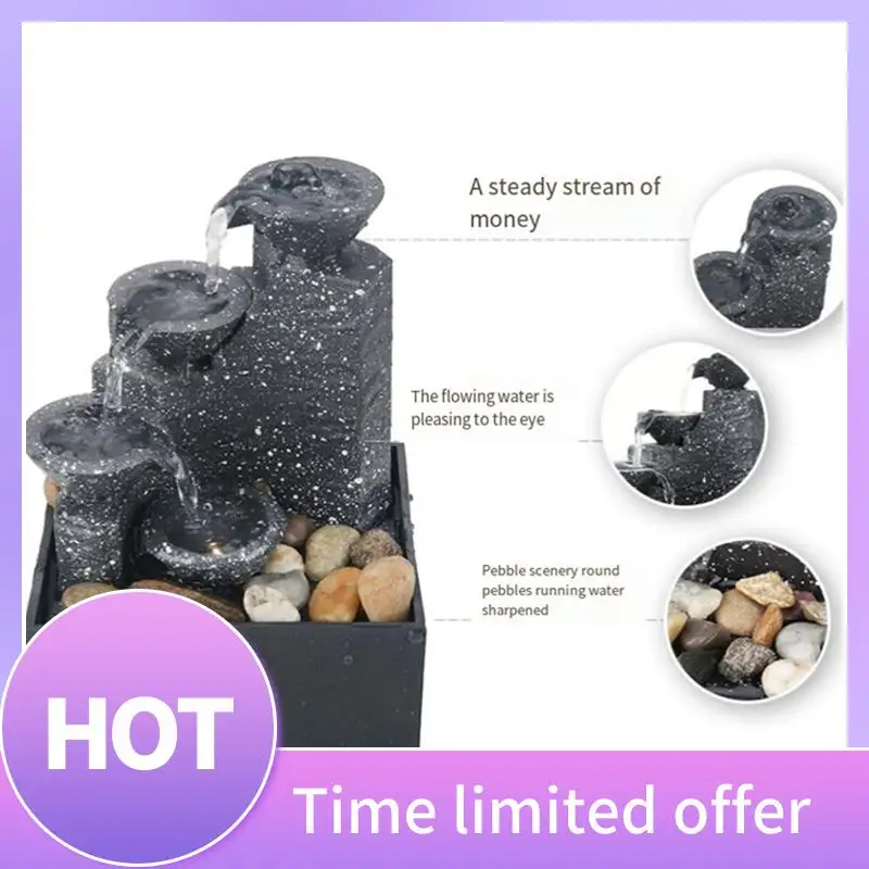 

B69C 2 шт. настольный декор с водопадом, релаксация, медитация, настольный фонтан, пейзажные украшения, простая установка