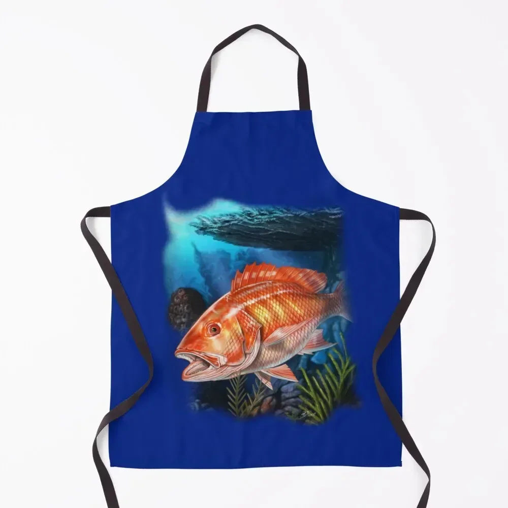 

Florida Red Snapper Apron Waterproof women professional hairdressing Chef Accessories For Cooking Apron