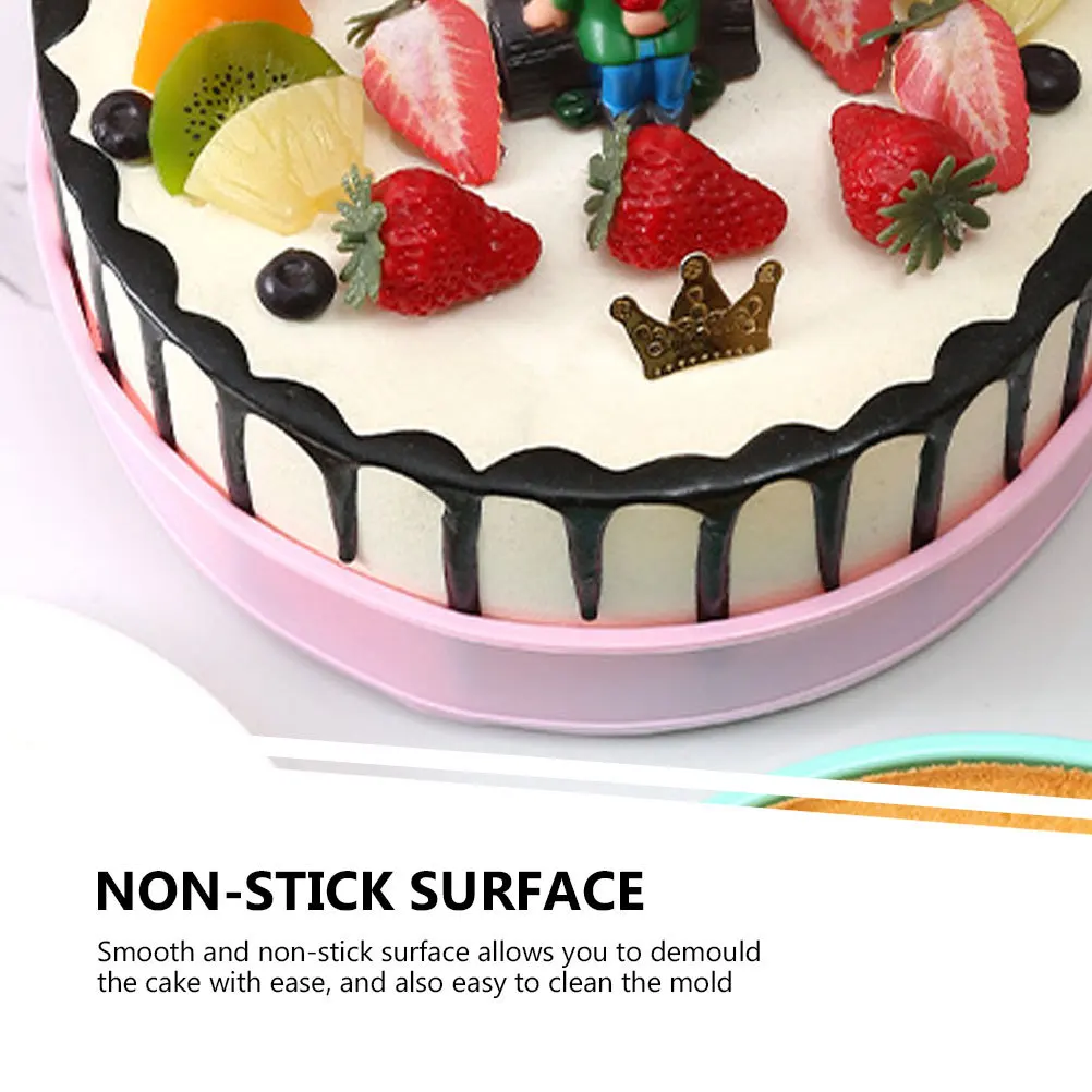 

2Pcs Silicone Cake Pan Nonstick Round Baking Mold Heat Resistant Easy Release for Cake Cheese Dessert Home Bakery Use