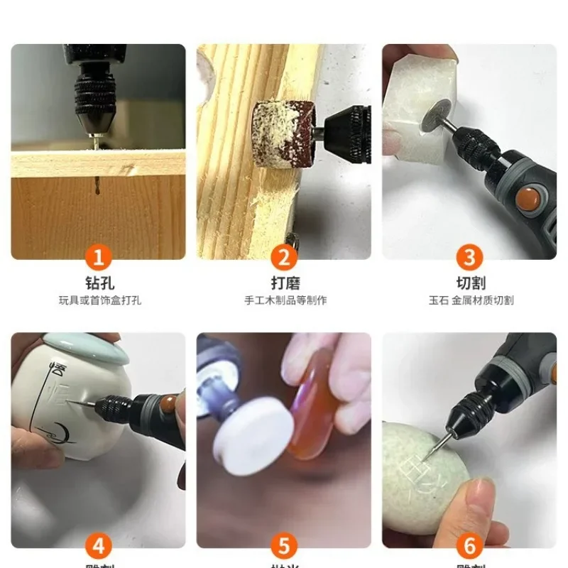 Electric Grinder Gesture Grinder Household, Rechargeable High Power Direct Grinder Wireless Polishing Engraving Cutting Tools