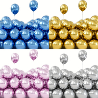 5inch Metallic Balloons Birthday Party Baby Shower Wedding Decorations Chrome Purple Blue Rose Gold Pink Red Silver 50pcs Ballon