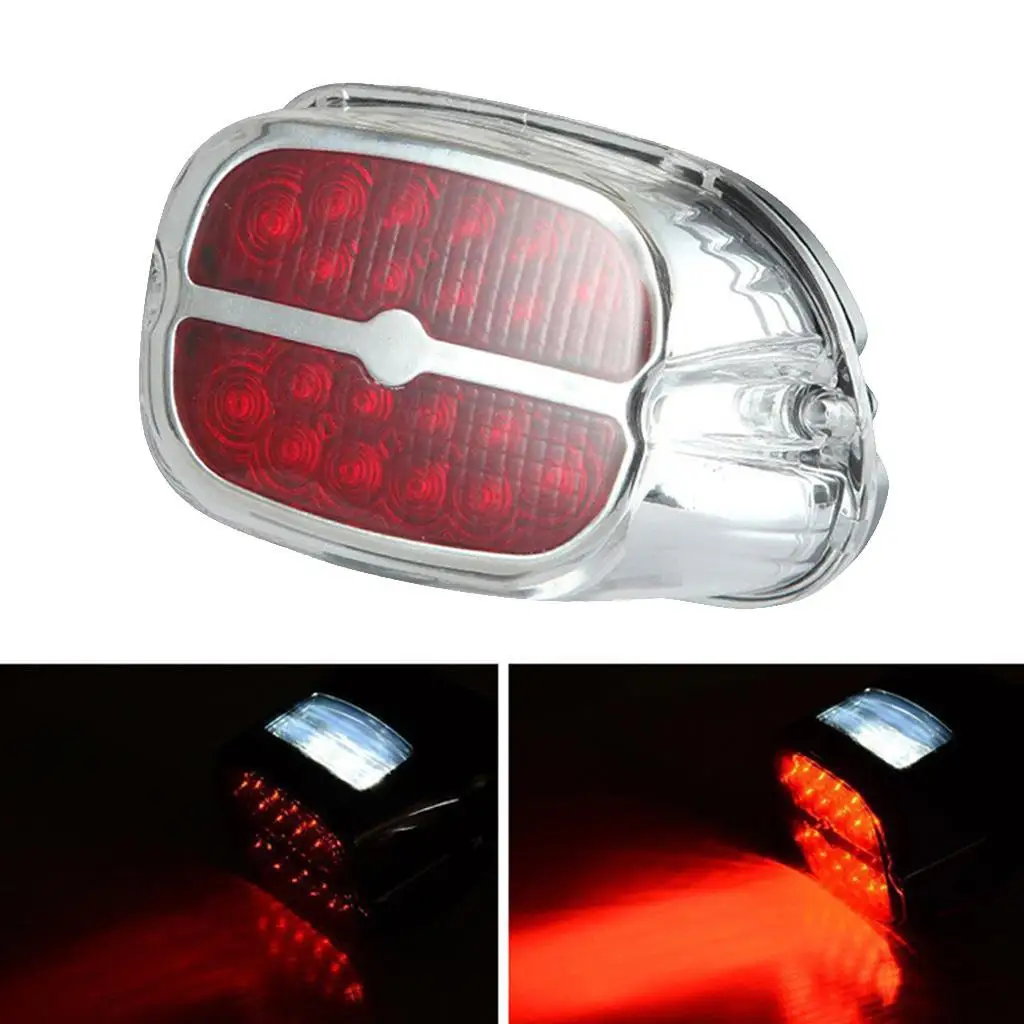 

Motorcycle Brake Tail Light w/ License Plate for XL883/1200 Clear