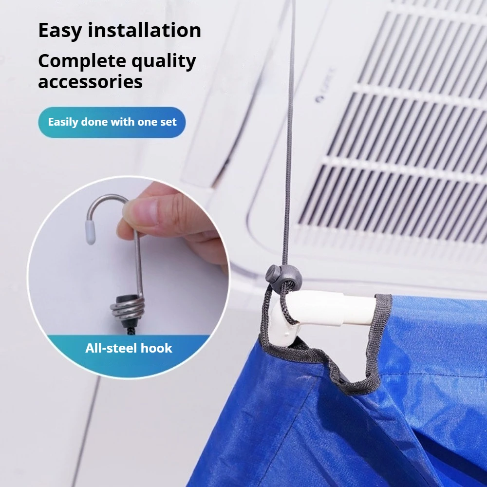 Central AC Cleaning Cover, Water Catch Bag for Outdoor Unit, Universal Protective Cover for Ceiling Cassette AC Cleaning view 5
