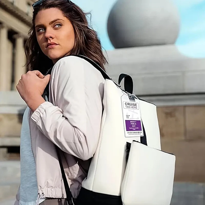 1/5 قطعة علامات الأمتعة شفافة السفر تسجيل الدخول تحديد العلامة مختومة مقاوم للماء بطاقة كم كروز الأمتعة تسجيل العلامة #3