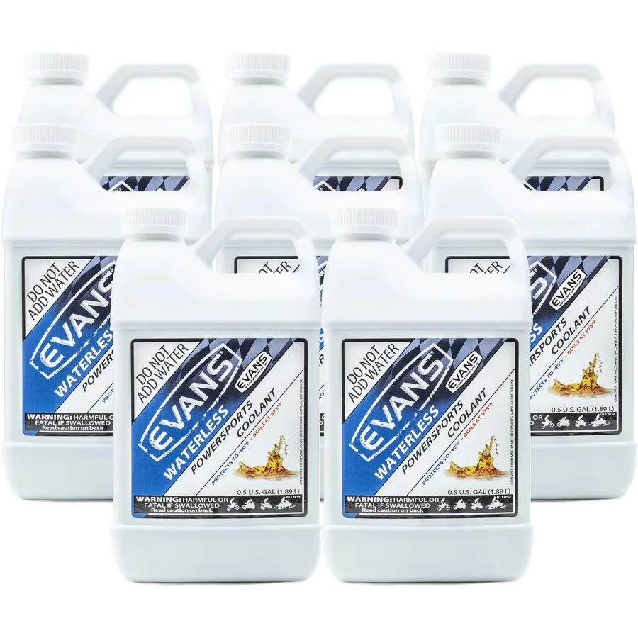 

Evans Coolant EC72064-8PK Powersports Waterless Coolant 64 fl. oz. 8 Pack for High-Performance Motorcycle and ATV Cooling Syste