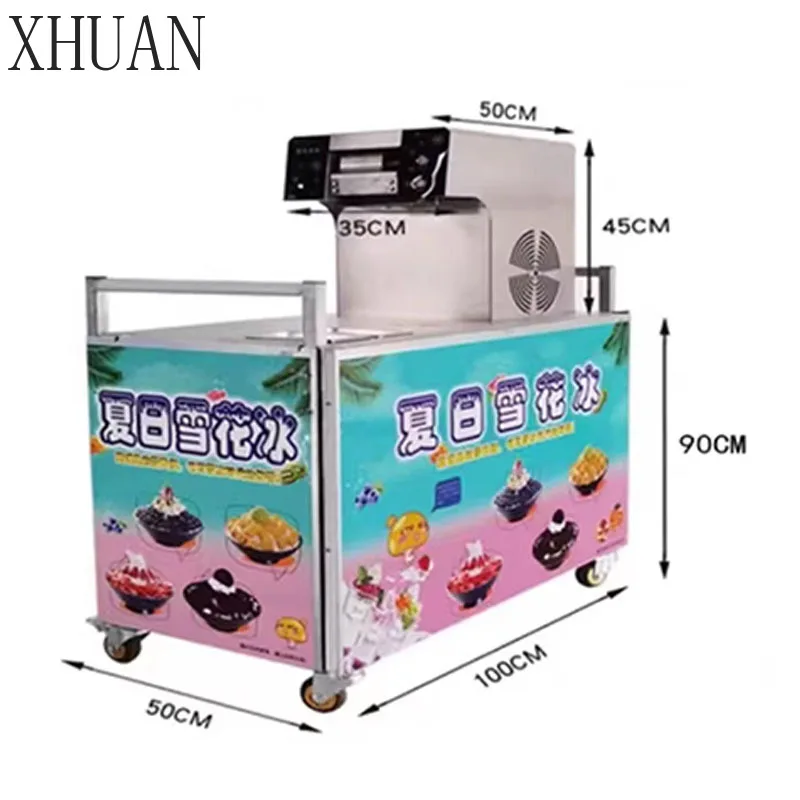 Commercial Snowflake Ice Machine Korean Bingsu Maker Air Cooled Snow Ice Shaver Machine for Dessert Cafe Restaurant Customized