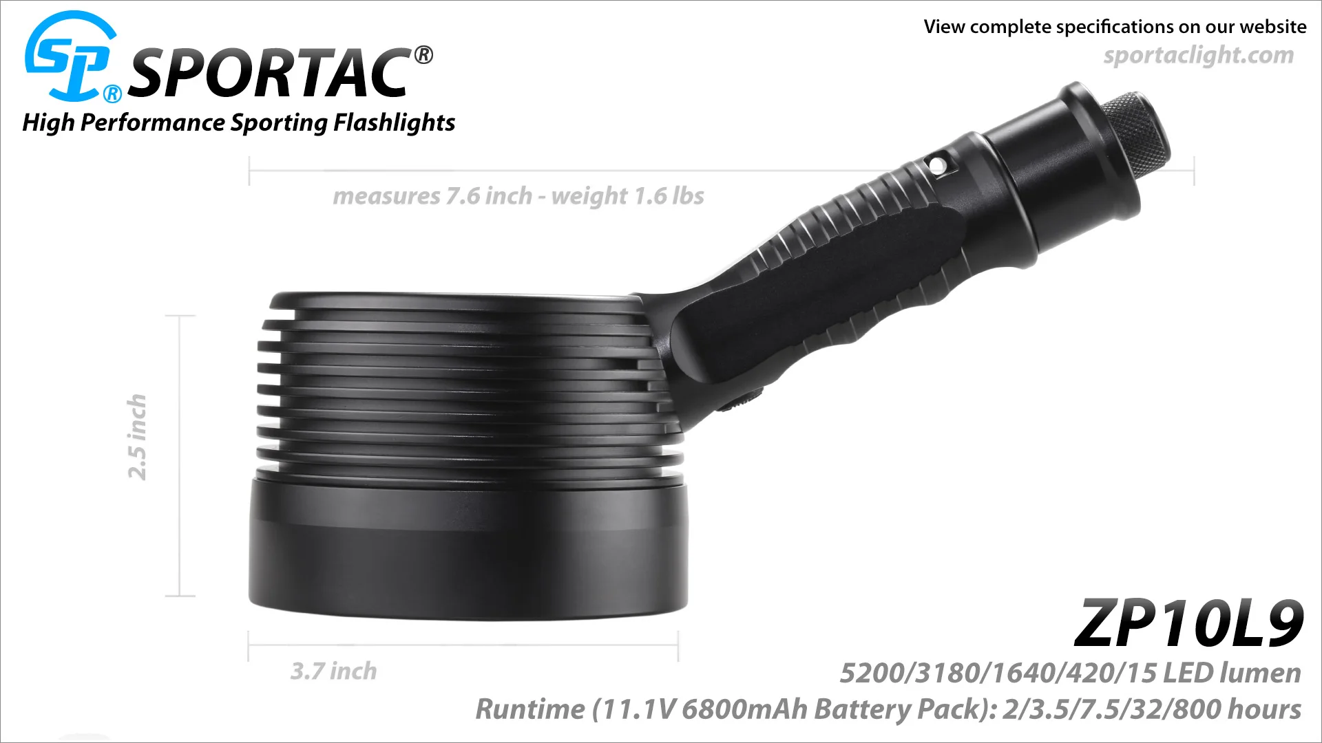 SPORTAC EAGTAC ZP10L9 4x XML2 5200lm LED رمي طويل التخييم التنزه الصيد مصباح يدوي إصدار شاحن سيارة