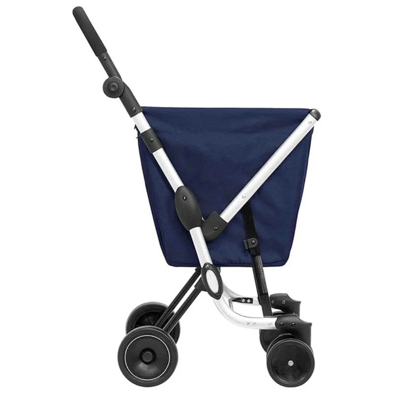 Folding Shopping Grocery Cart With Removable Bag Light Utility Vehicle Groceries And Laundry