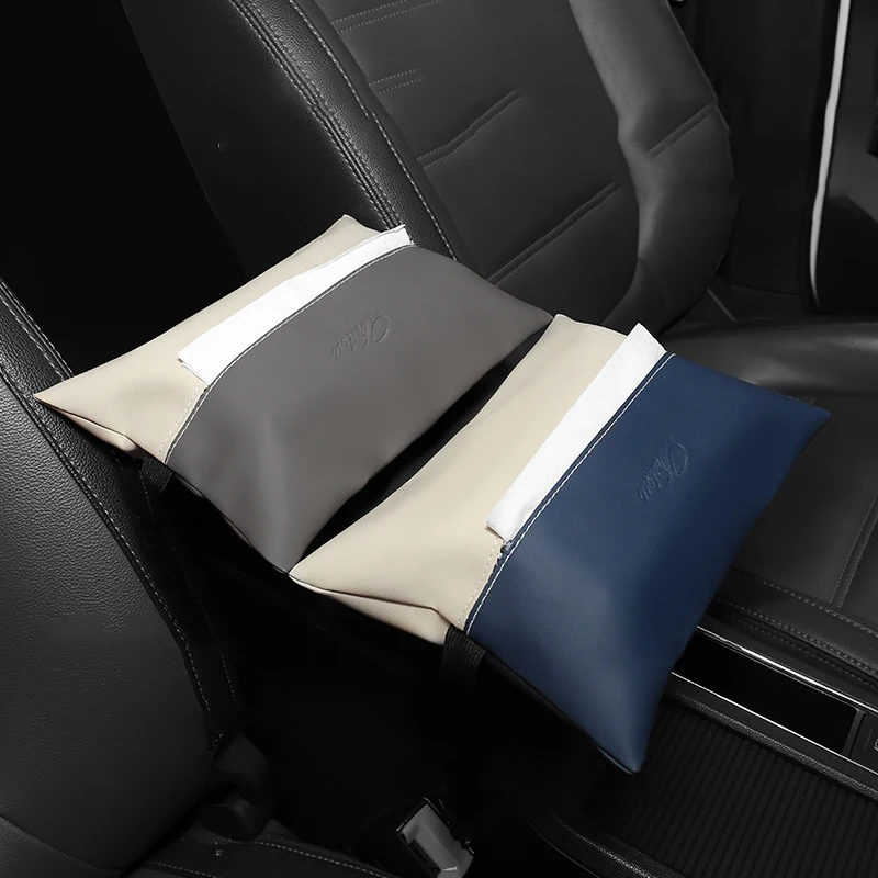 

1 шт., автомобильный органайзер для салфеток, из ПУ кожи