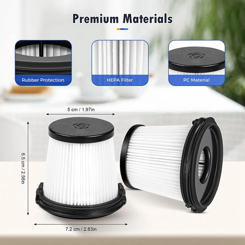 4 pacotes de filtros HEPA de substituição para Shark IW3511 e IW1111 Detect Pro aspirador de pó sem fio leve