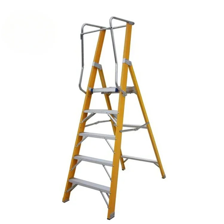 

FRP Fiberglass Platform Ladder with Handrail