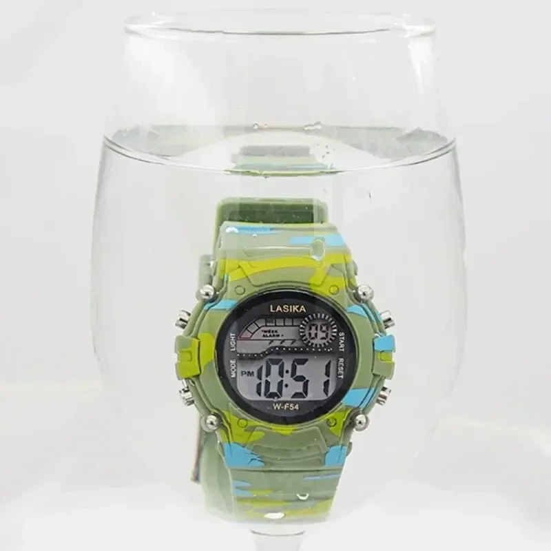 New Boys Sports watch  Military Kids Digital Watches Student Childrens Watch Fashion Luminous LED Alarm Camouflage Clock 2024