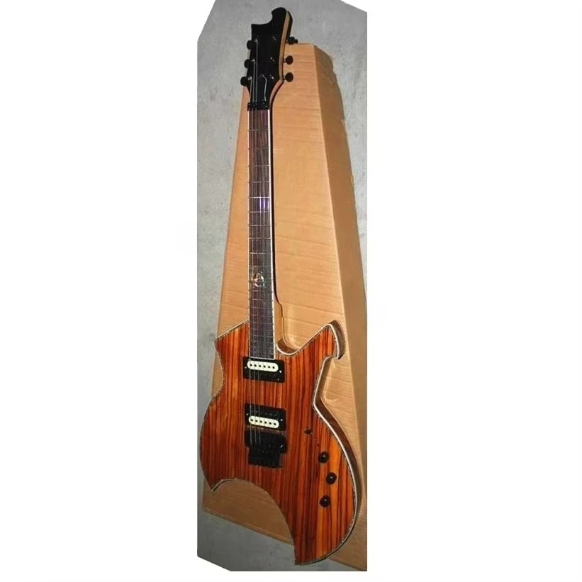 

STLF Weifang 6 String Strange Shape Walnut Wood Electric Guitar/guitar
