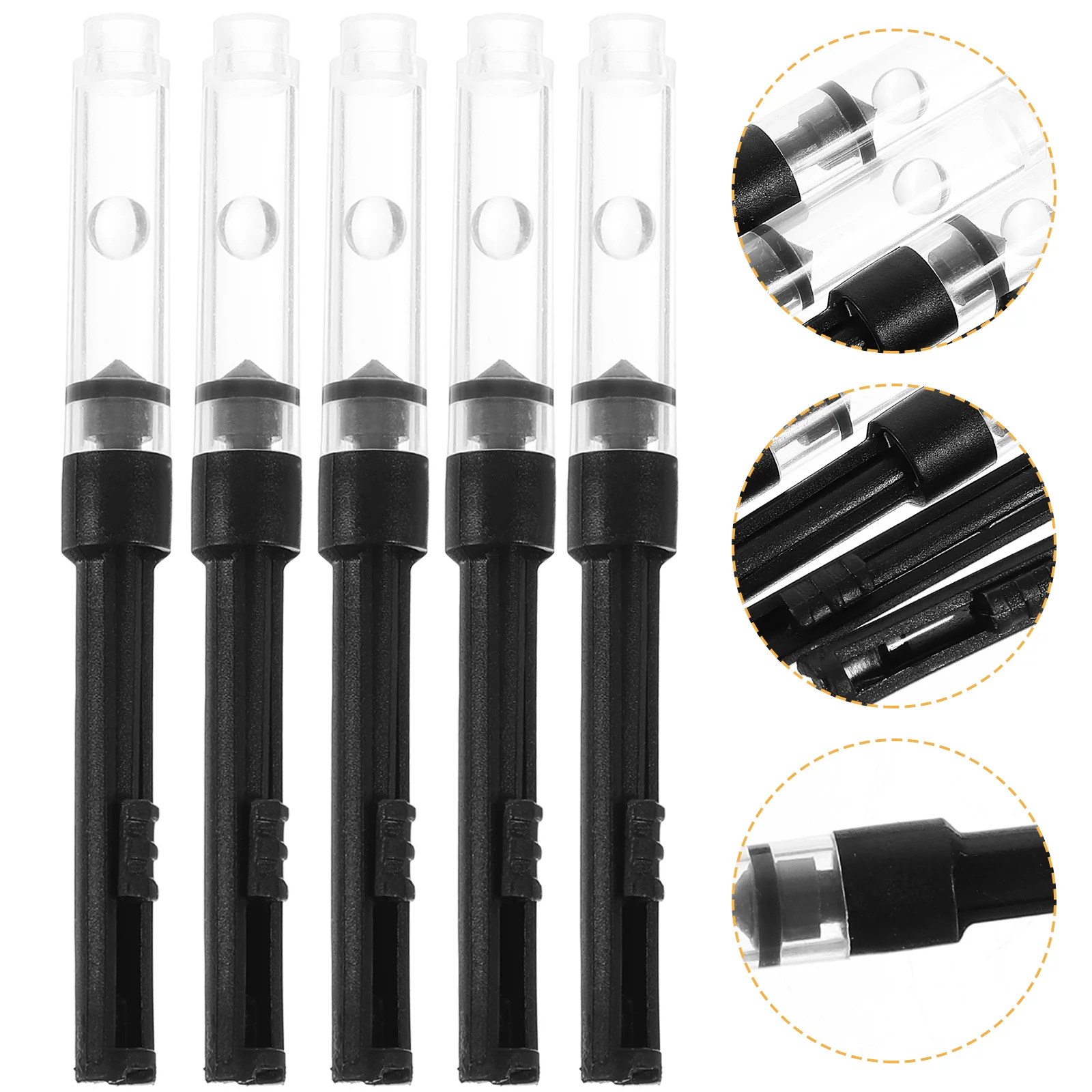 10 Pcs Fountain Pen Converter Ballpoint Ink Filler Tool Spring Gall Refill Tube Refiller Plastic Korean School Supplies