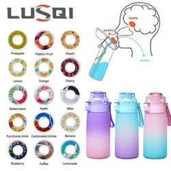 LUSQI 1pc 600ML Flavored Water Bottle With Random 1 Flavour Pods Air Water Bottle Air Camping Sport Fitness Cup