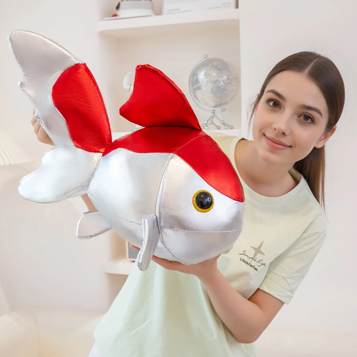 

Мягкая и милая плюшевая игрушка в виде золотой рыбки; кукла-флундер; кукла-тropical fish; кукла для морского аквариума; подарок на день рождения; декор для дома