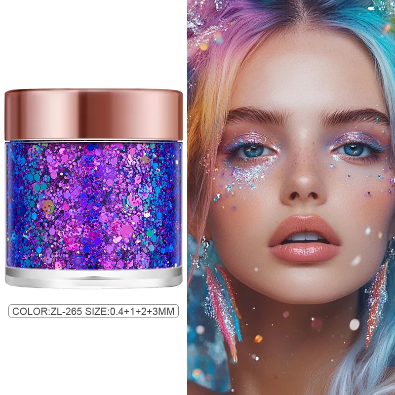 Kameleon Glitter Gel Pailletten voor Oog- en Lichaamshaar Make-up, Langdurige Shimmer Gezicht Make-up Decoraties voor DIY Kunst & Feestjes