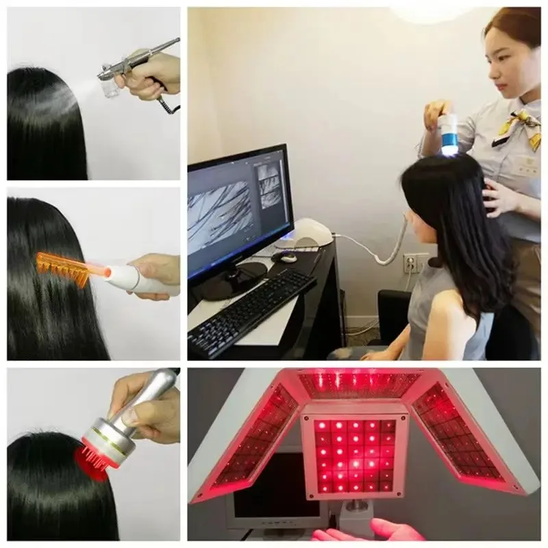 

Hair Regrowth Equipment Red Light Therapy Multifunctional 5 in 1 Professional Hair Care Beauty Salon Scalp Detection Machine