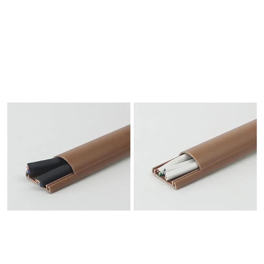 Arc Slot Floor Cord Cover Self-Adhesive Cord Protector Extension Wiring Duct Protector Electric Wire Slot Cable Concealer