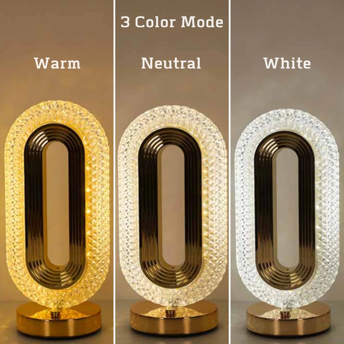 Crystal Lamps Modern Luxury Bedside Lamps Dining Table 3 Color Diamond Touch Lights Bedroom Desktop Standing Lighting Table Lamp