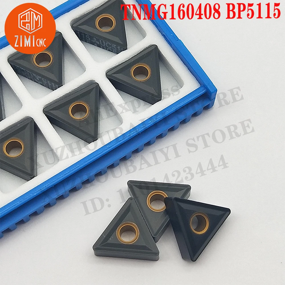 TNMG160408 BP5115 TNMG Inserto de carburo Herramienta de torneado Para corte de metal para acero Mecanizado semiacabado torno pequeño Corte Torneado