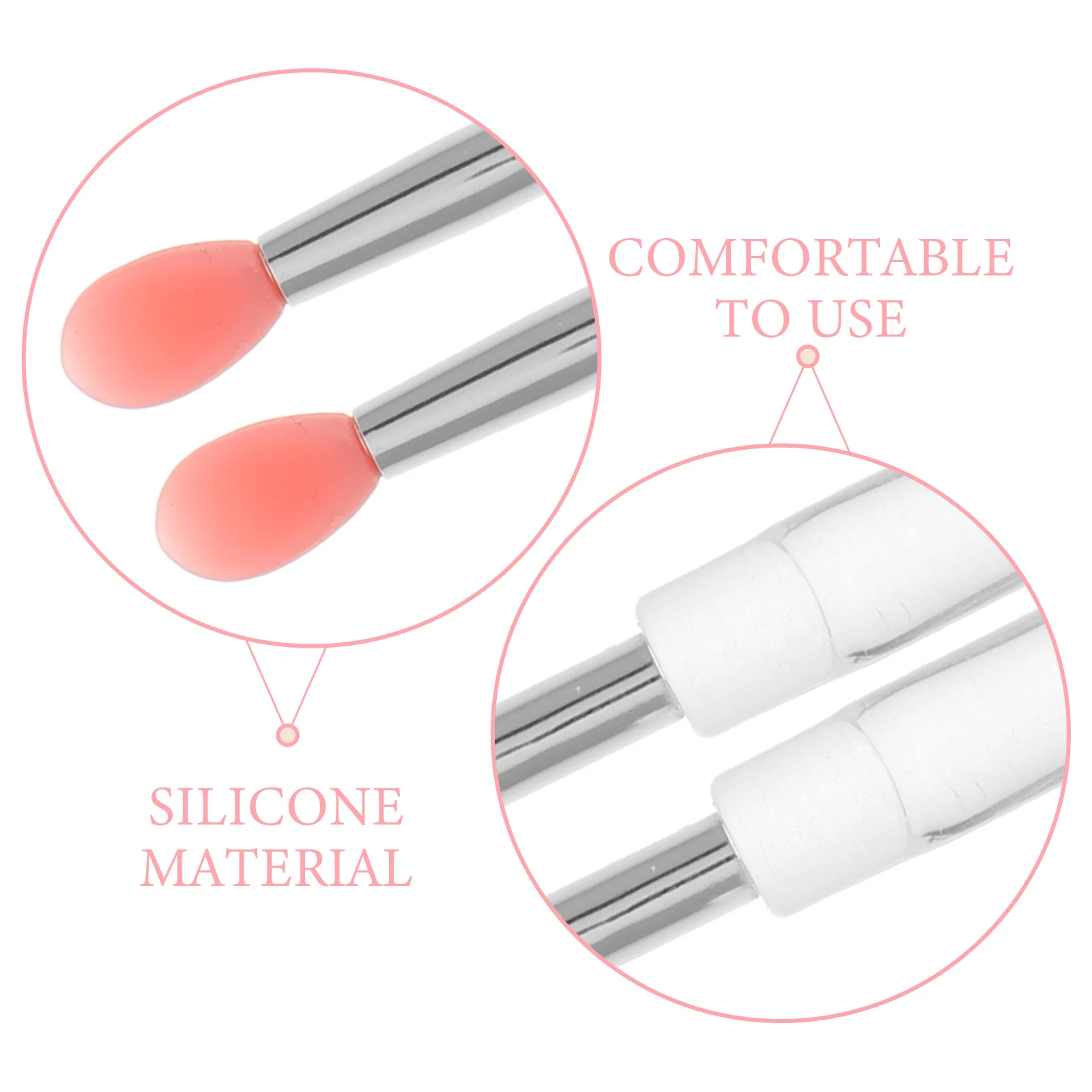 10 stuks lippenborstel siliconen mini-applicator voor lippenstift lipgloss balsem draagbaar met dop zachte tip precisie blending reismake-up