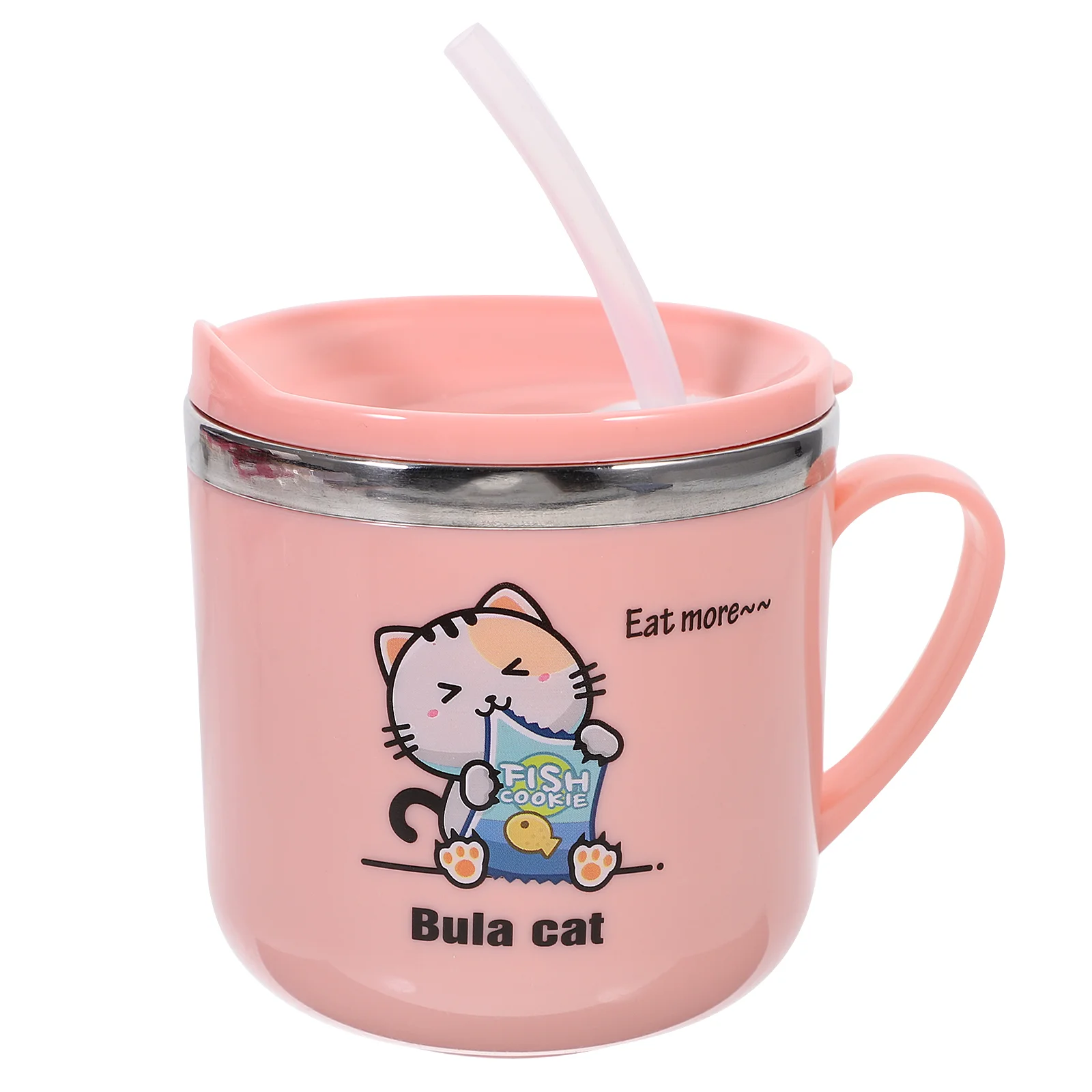 

Water Glasses Children's Straw Pot Toddler Cups Baby with Sippy Kids Drinking Cartoon