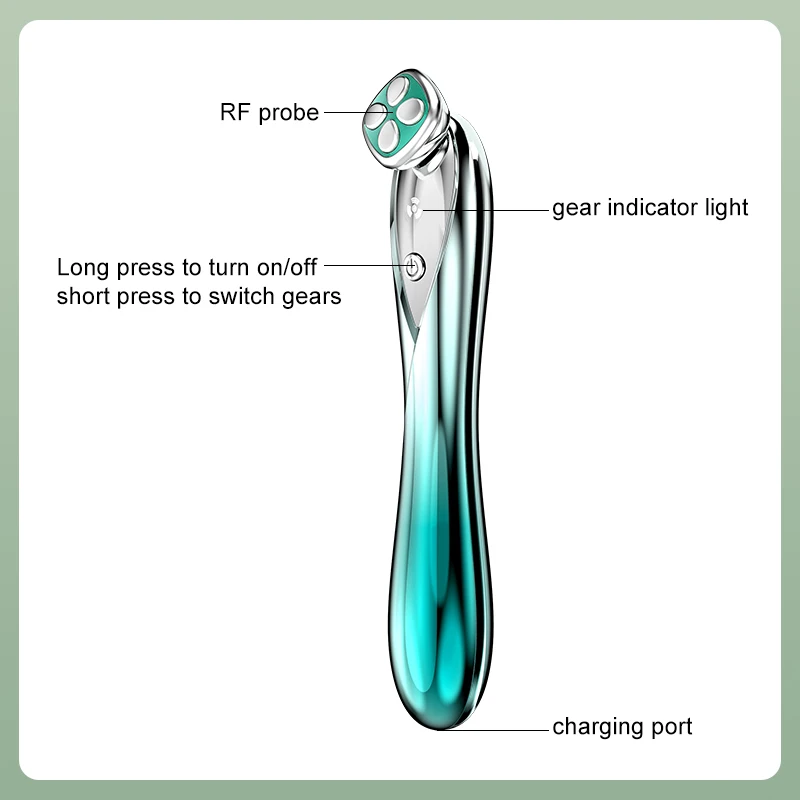 Mini bolígrafo de Ojos de Micro corriente Ems para uso doméstico, estiramiento de la piel, dispositivo de radiofrecuencia de belleza antiarrugas, dispositivo de belleza RF