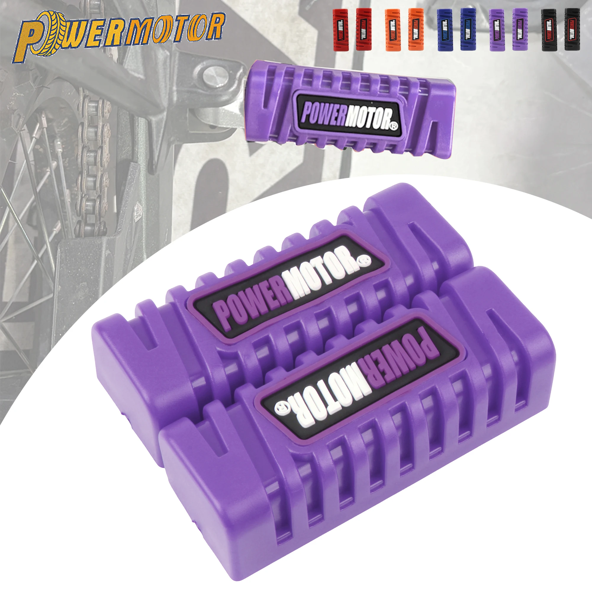 

Universal Motorcycle Rubber Non-slip Front Foot Pedal Adjustable Footrest Foot Pegs DirtBike Supermoto Off Road Racing Modified