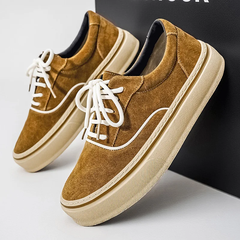 

2025 Summer Breathable Canvas Design Casual Board Shoes with Soft Sole and Lightweight Sporty Comfort Footwear for Men's Trendy