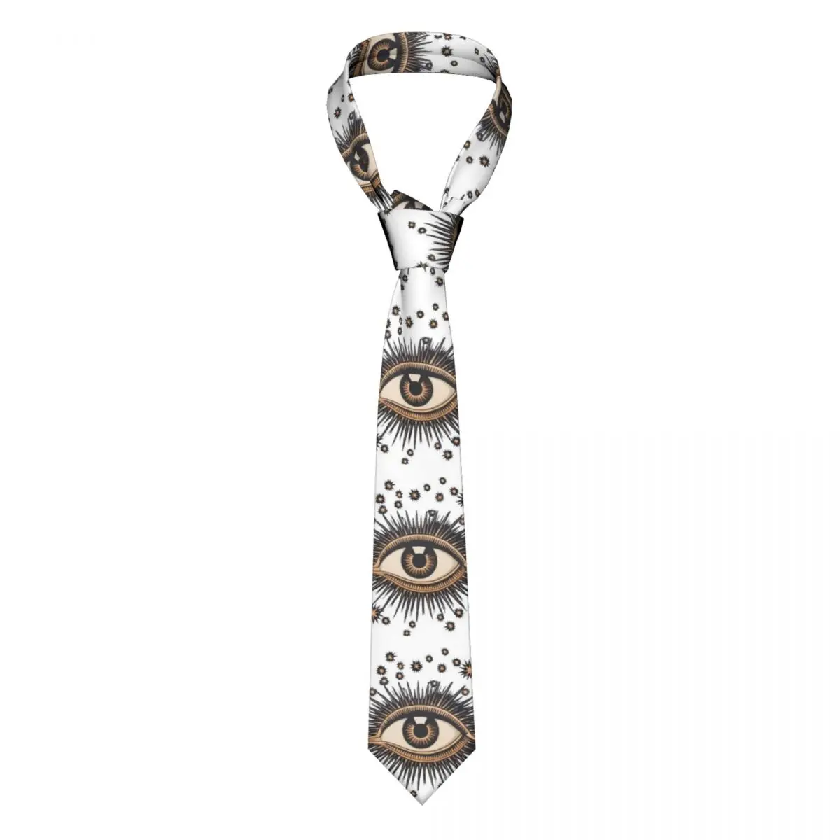 

Fashion Vintage Turkish Evil Eye Neck Ties Men's Personalized Silk Nazar Amulet Pattern Boho Necktie for Party Gravatas