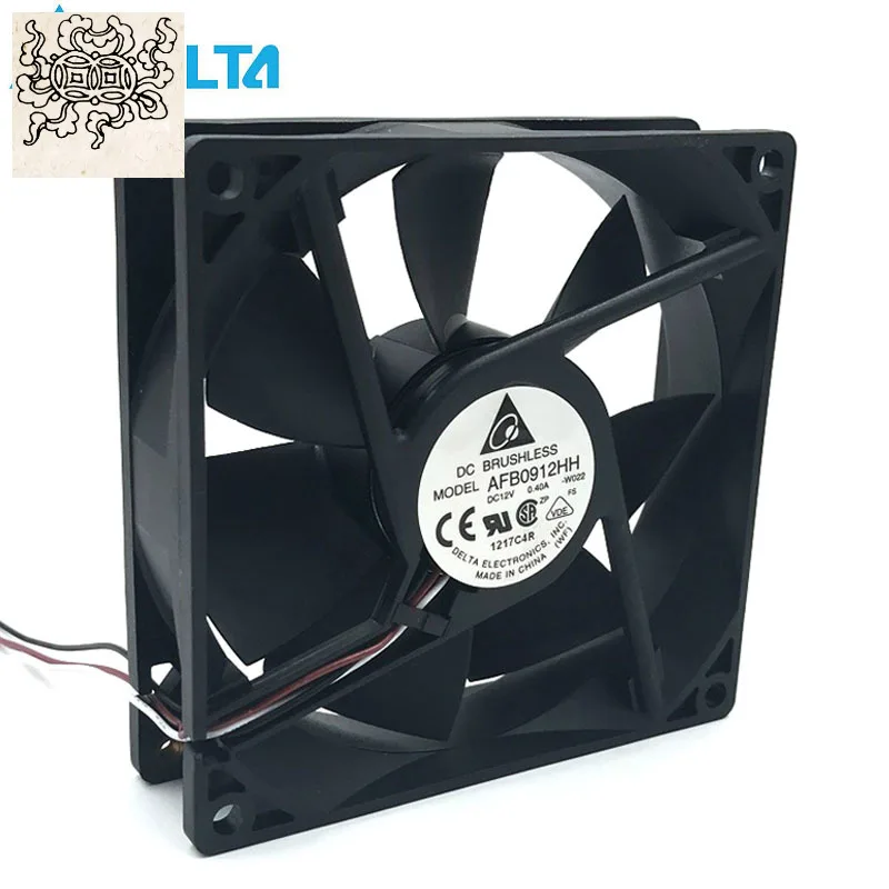 

Jinlingge для delta AFB0912HH 92*92*25 мм 90x90x25 мм DC12V 0,40A корпус охлаждающий вентилятор 67,92CFM 4500 об/мин