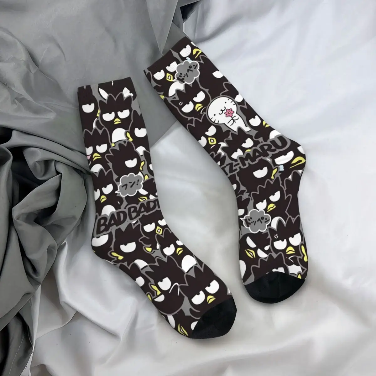 Sanrio Badtz Maru Socks Merch Comfortable Crew Socks Sweat Absorbing